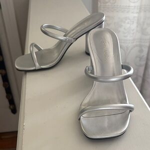 Annie Silver Strappy Heels